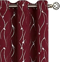 Vista 82 de BGment Room Darkening Curtains 95 Inches Long, Grommet Thermal Insulated Blackout Curtains with Wave Line and Dots Printed for Bedroom, 2 Panels