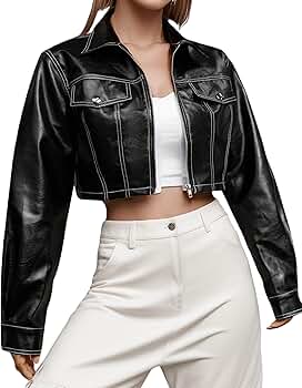 CROPPED FAUX LEATHER ブルゾン FAUX LEATHER ZIP UP ブルゾン(505572494) | スライ(SLY) - d
