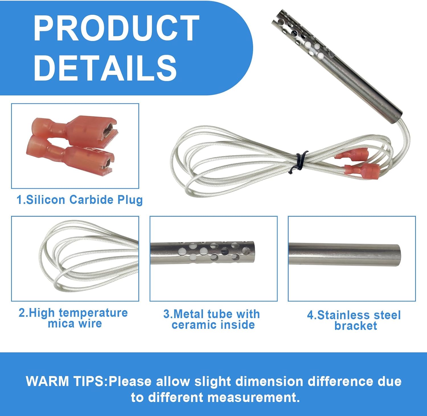 1183200 Ingitor Hot Surfacel Compatible with Southbend Range Round Igniter Hot Surface Igniter Partial Series Models BGS CG GB GS SLGB STRG 24 Igniter
