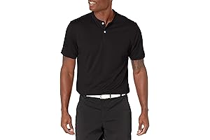 PGA TOUR Men's Pique Short Sleeve Golf Polo Shirt for Hiking the Course