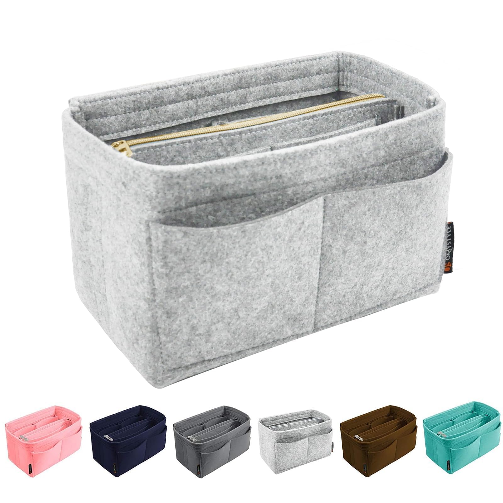 OMYSTYLE Purse Organizer Insert, Felt Tote Bag Organizer Insert with 5 Sizes, Handbag Dividers for Inside Purse, Compatible with Longchamp, Neverful,