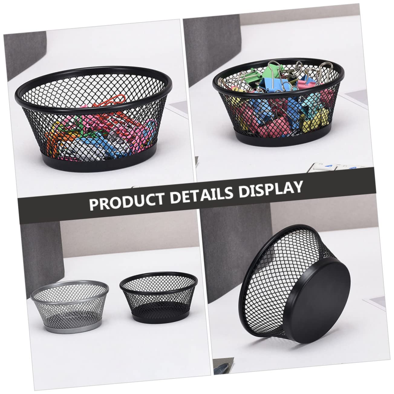 STOBOK 3 Set Pratico Organizer Per Graffette in Rete Contenitore Per Graffette Porta Graffette Accessorio Da Scrivania Per Ufficio Famiglia 2 Pezzi * 3