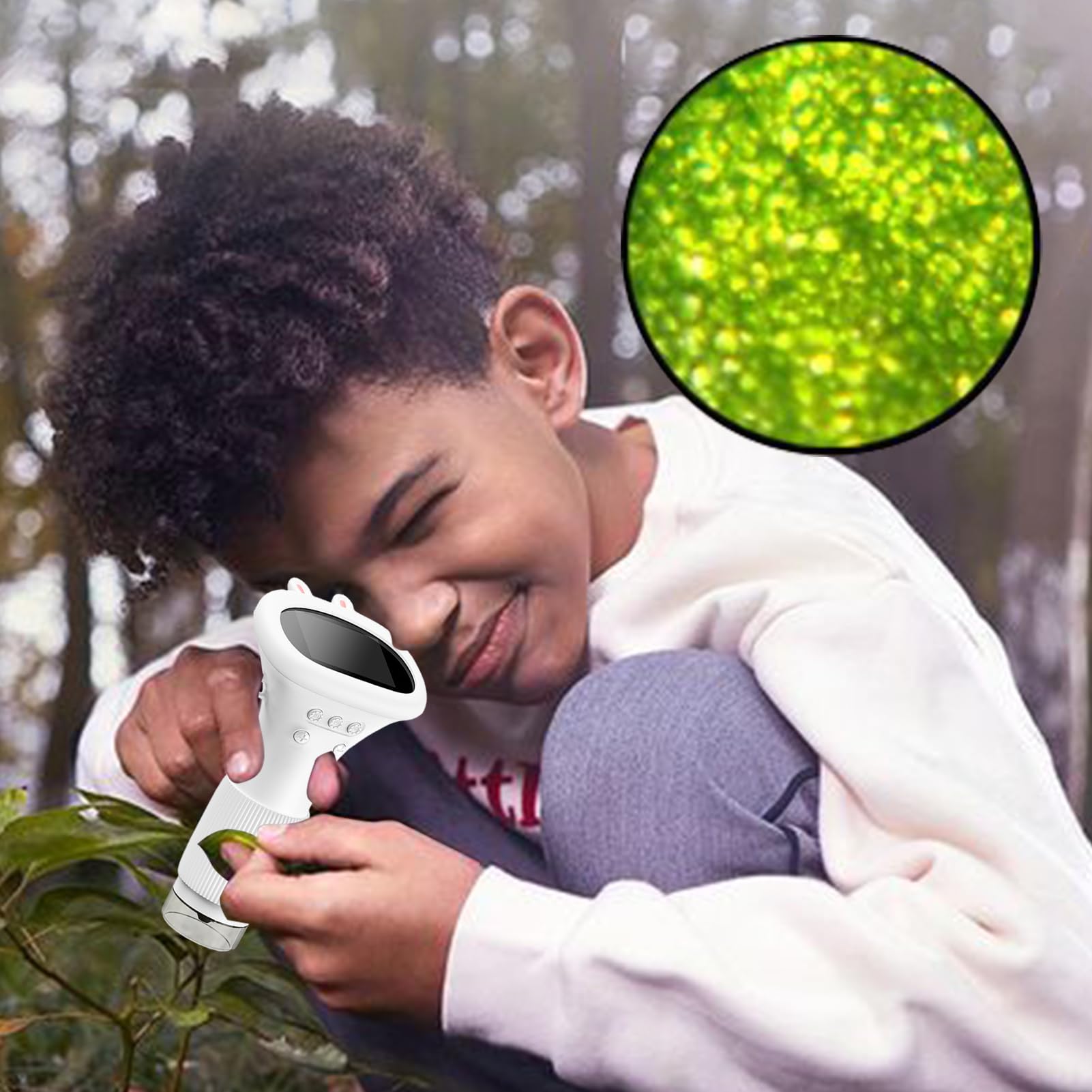 Microscopio per bambini - Microscopio portatile tascabile 1000x | Microscopio portatile microscopio tascabile per esperimenti scientifici, studenti, bambini 8-12 anni