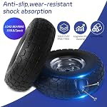 (2-Pack) 4.10/3.50-4 Tires and Wheels Flat Free,10" Heavy Duty Solid Replacement Tire with 5/8" Bearings, for Wheelbarrow, Hand Truck,Wagon,Gorilla Garden Cart,Trolley, Lawn Mower