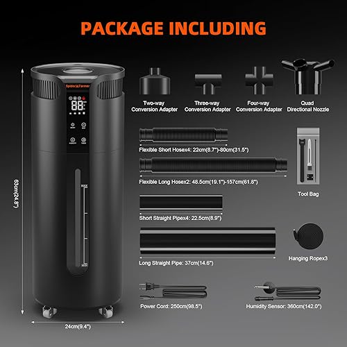 Miniatura 8 de Spider Farmer Humidificador de 16L4.2 galones Salida de 1400 MLH para tienda de cultivo de 2000 pies cuadrados Planta de habitación grande,