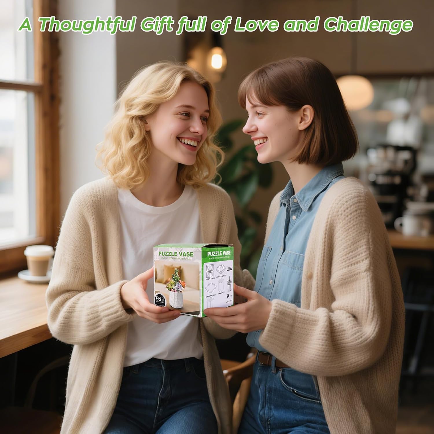 3D Puzzle Vase, 96 Unique Succulent Flower Vase Puzzle Pieces for Adults, Curved Plastic Vase Exquisite Decorative Gift for Flower Arrangements and Home Decoration,Crafts for Adults (Various Flowers)