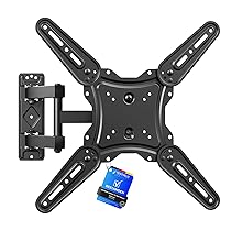 GRIFEMA GB1010 Supporto TV Parete per 26-65″, Staffa TV con Braccio Girevole ed Estendibile, Fino a 35kg, VESA Max 400x400mm, Universale Porta TV da Parete, Nero