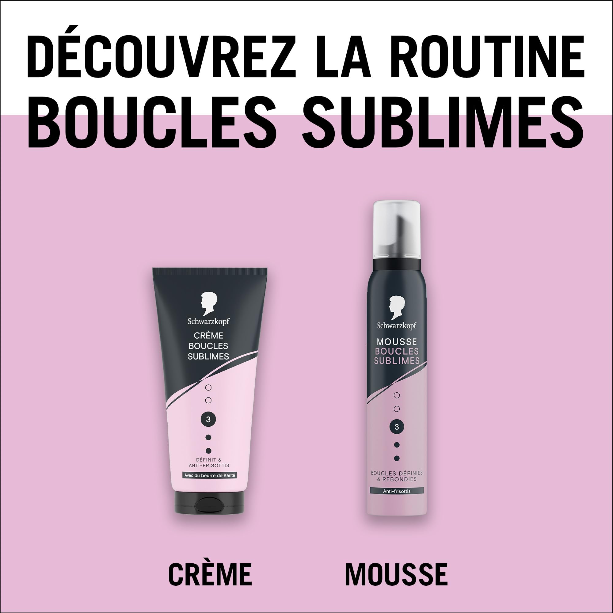 Schwarzkopf, Mousse Boucles Sublimes, Boucles definies et rebondies, Anti frisottis, Formule vegane, Sans silicone, 93% d'ingredients d'origine naturelle, Fixation normale, Tenue longue duree, 200ml