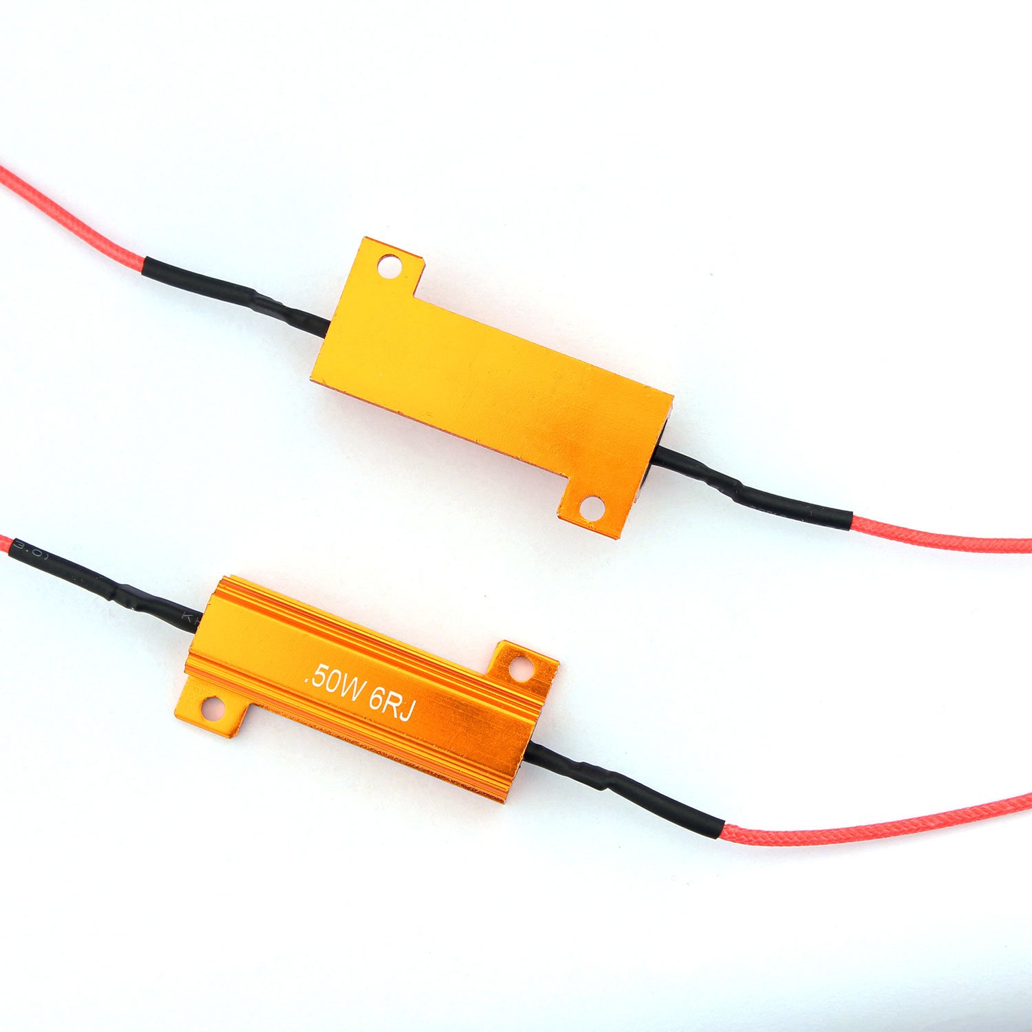 Image secondaire de Taikuwu 2 Résistances de Charge 50W 6Ω avec Clips Rapides - Décodeur Phares LED/Clignotants/Fog Lights, Solution Hyperflash & Er