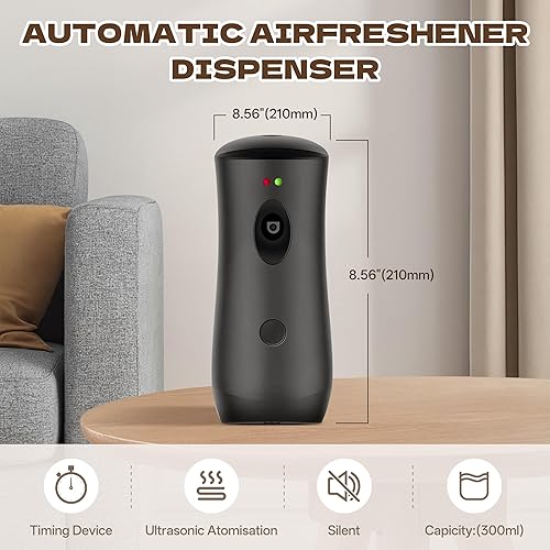 Miniatura 3 de Paquete de 6 dispensadores automáticos de ambientador en aerosol montado en la pared para hogares, dormitorios, baños, oficinas, hoteles