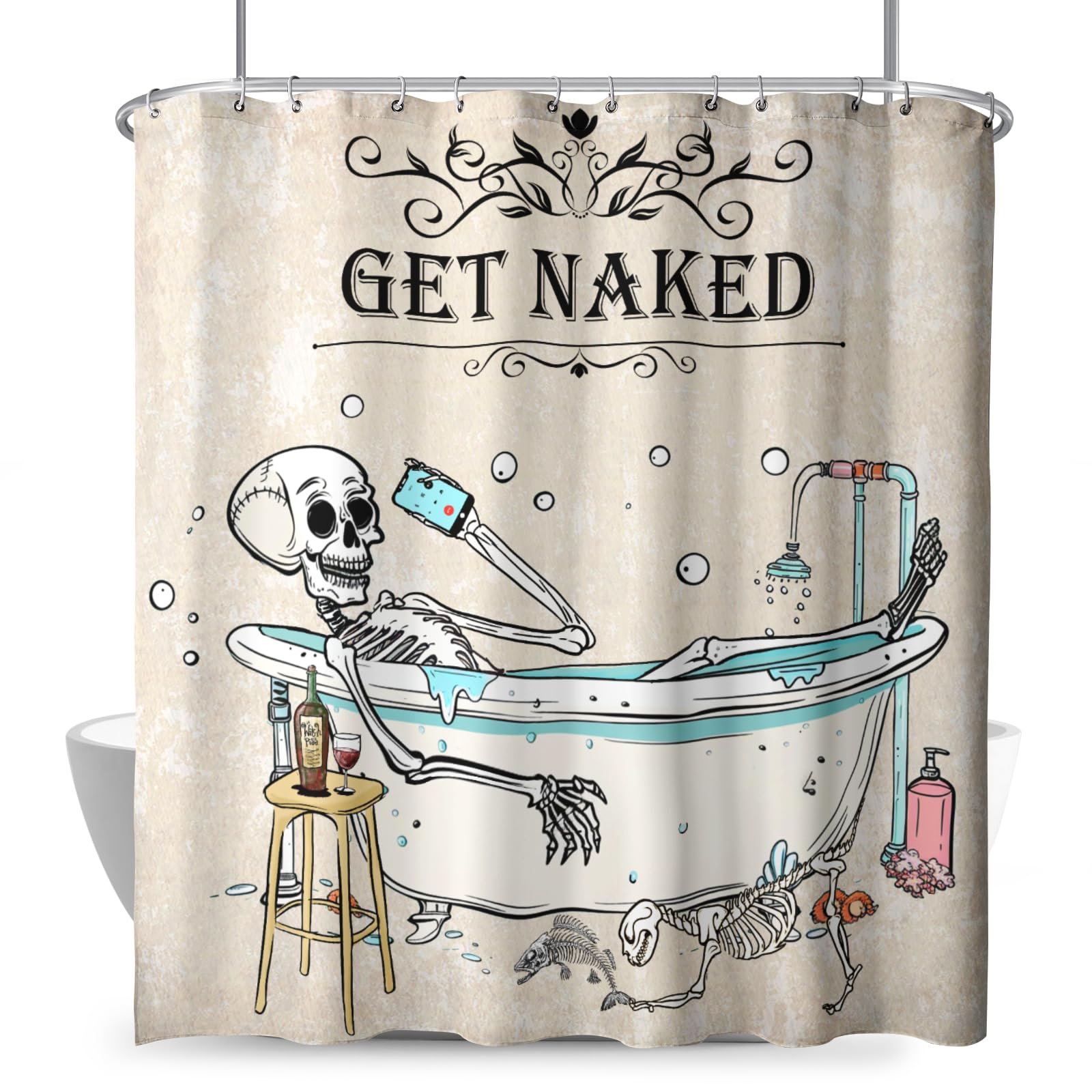 HVEST Get Naked Shower Curtain Funny Mermaid In Bathtub Shower Curtain Hooks Set Bathroom Decor Pretty Girl Polyester Waterproof Fabric Bath Accessories 8481ea43 B536 4368 80fc 68e1235ce211.e69b0520b19d5d5be0e96dd27cfdf755 9 thumbnail image