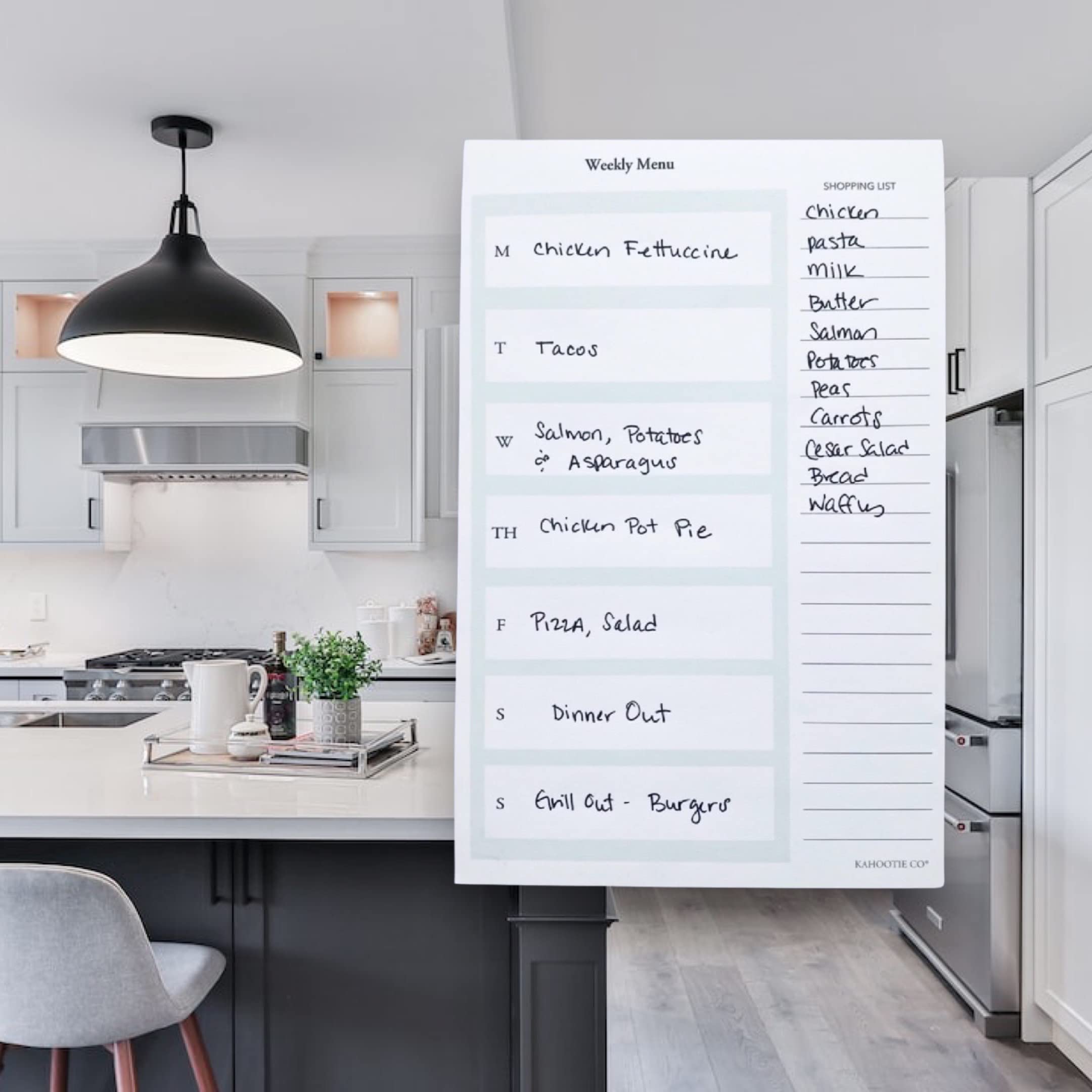 Tygodniowy planer menu i notatnik z listą zakupów – szybkie i łatwe planowanie posiłków na tydzień, prosta lista zakupów