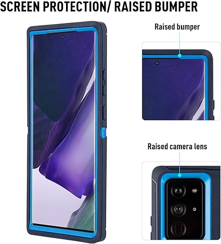 Miniatura 2 de Funda para Galaxy Note 20, protección contra caídas, cuerpo completo, resistente, a prueba de golpes, caídas y polvo, funda protectora duradera de 3