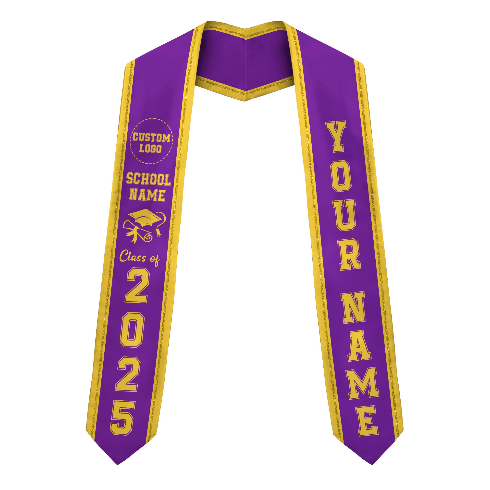 MonkeyVan Personalized Graduation Stole Class Of 2025, Congratulations Sash With Photo Text, Graduation Gifts, Graduation Sash C5