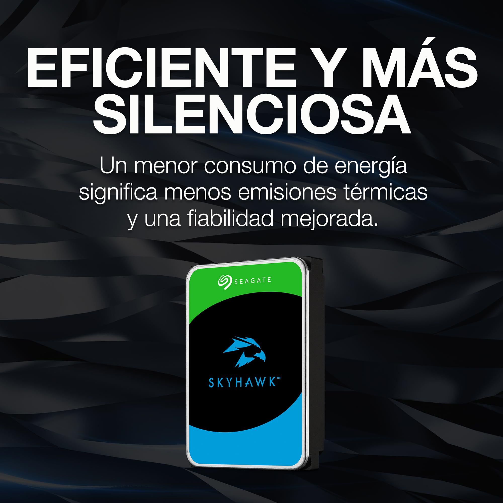 Seagate SkyHawk 4TB, Disco Duro Interno De Video, 3.5 Pulgadas, SATA 6.GB/s, Caché de 256 MB, DVR, Sistema de Cámaras de Seguridad NVR, servicios Rescue internos, Paquete Abre-fácil (ST4000VXZ16)