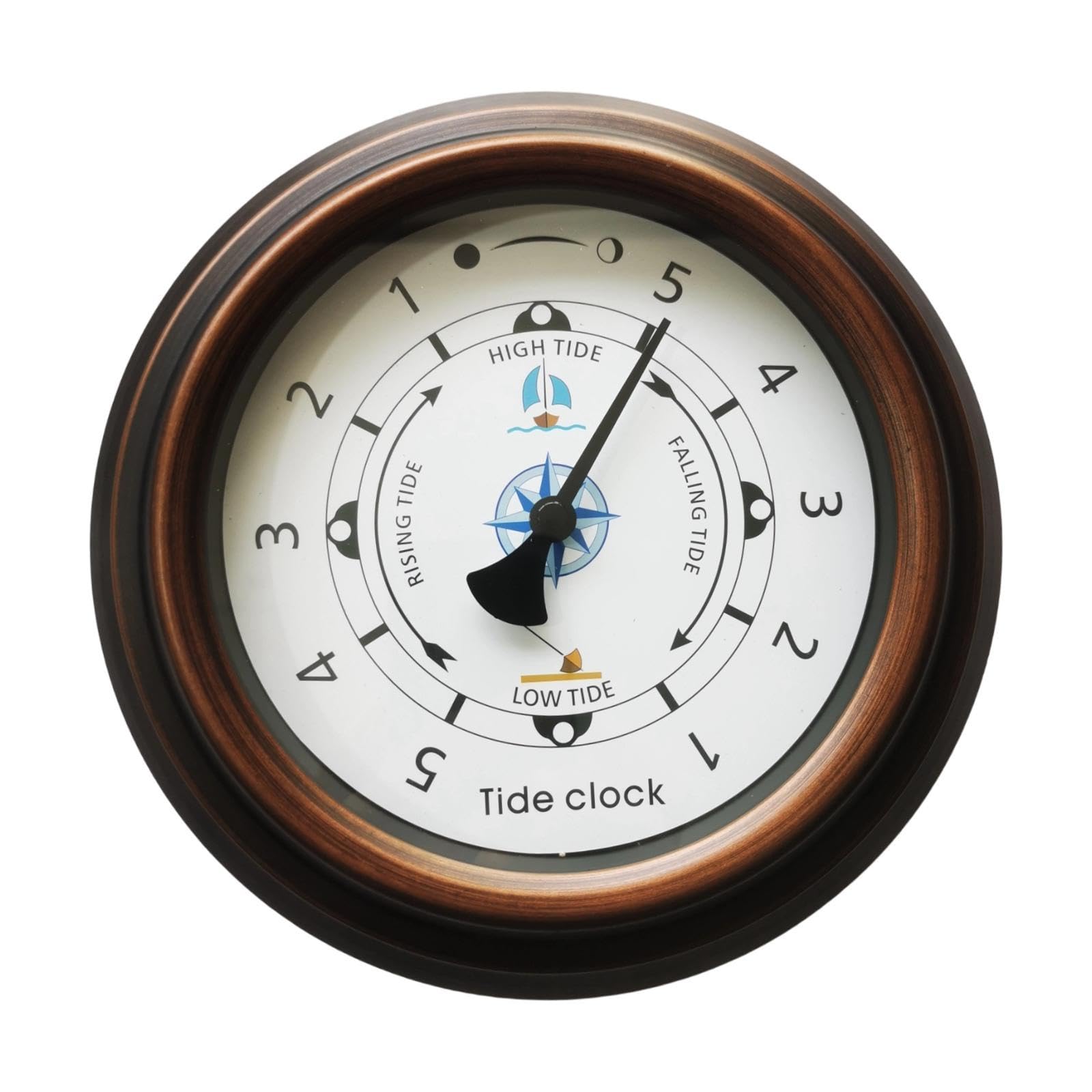 Horloge Murale Nautique, Silencieuse, Instrument de Navigation, Précise, Diamètre 230 Mm, Décorative, Idéale pour