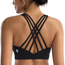 RUNNING GIRL Cross Back High Impact Sports Bras for Women