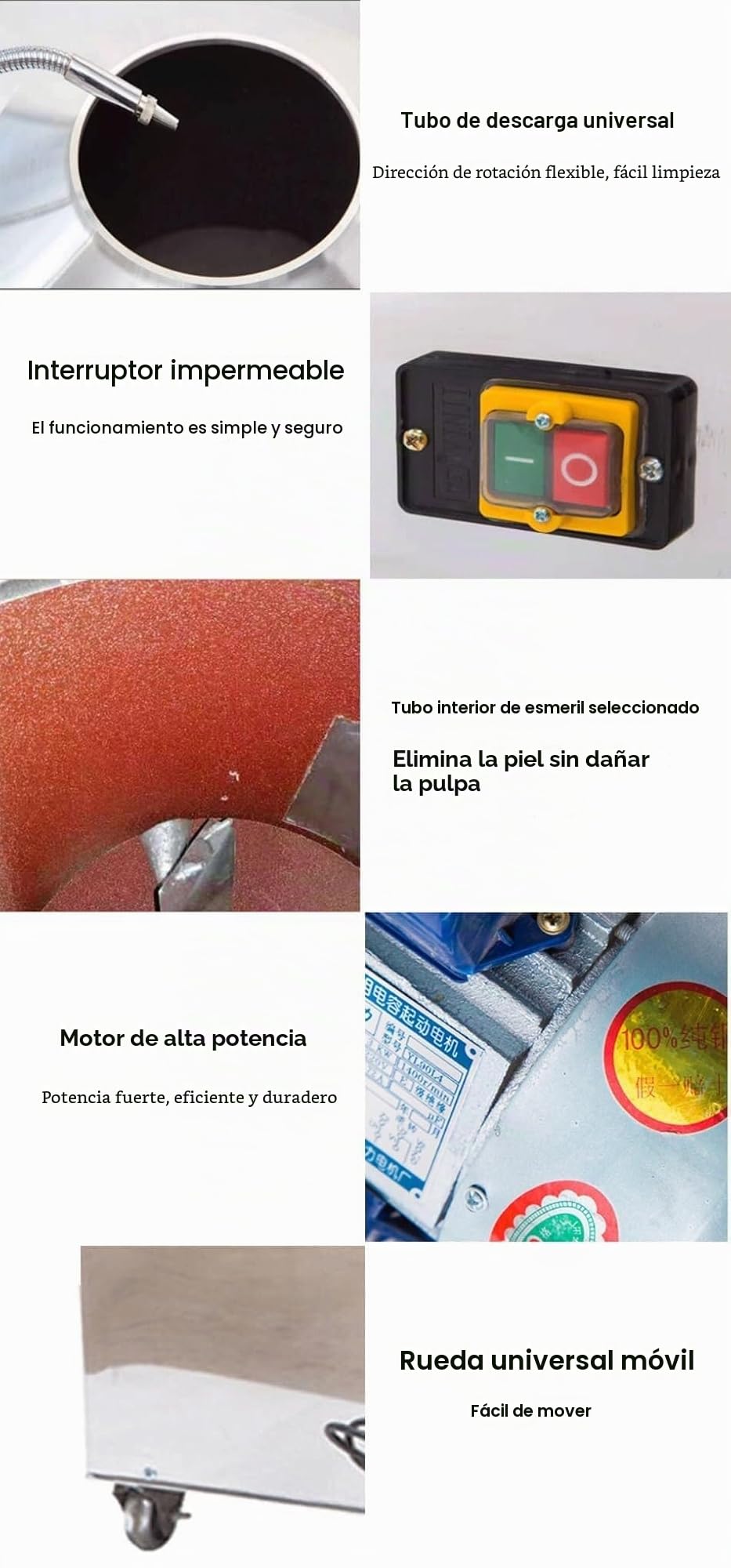 Máquina peladora de patatas automática comercial | Pelador eléctrico de 1500 W y lavadora para uso profesional en cocina