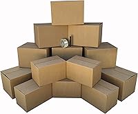 Vista 2 de uBoxes 1 Room Economy Moving Kit, 15 Boxes, Moving and Packing Supplies (ECOBASICKT01), Brown