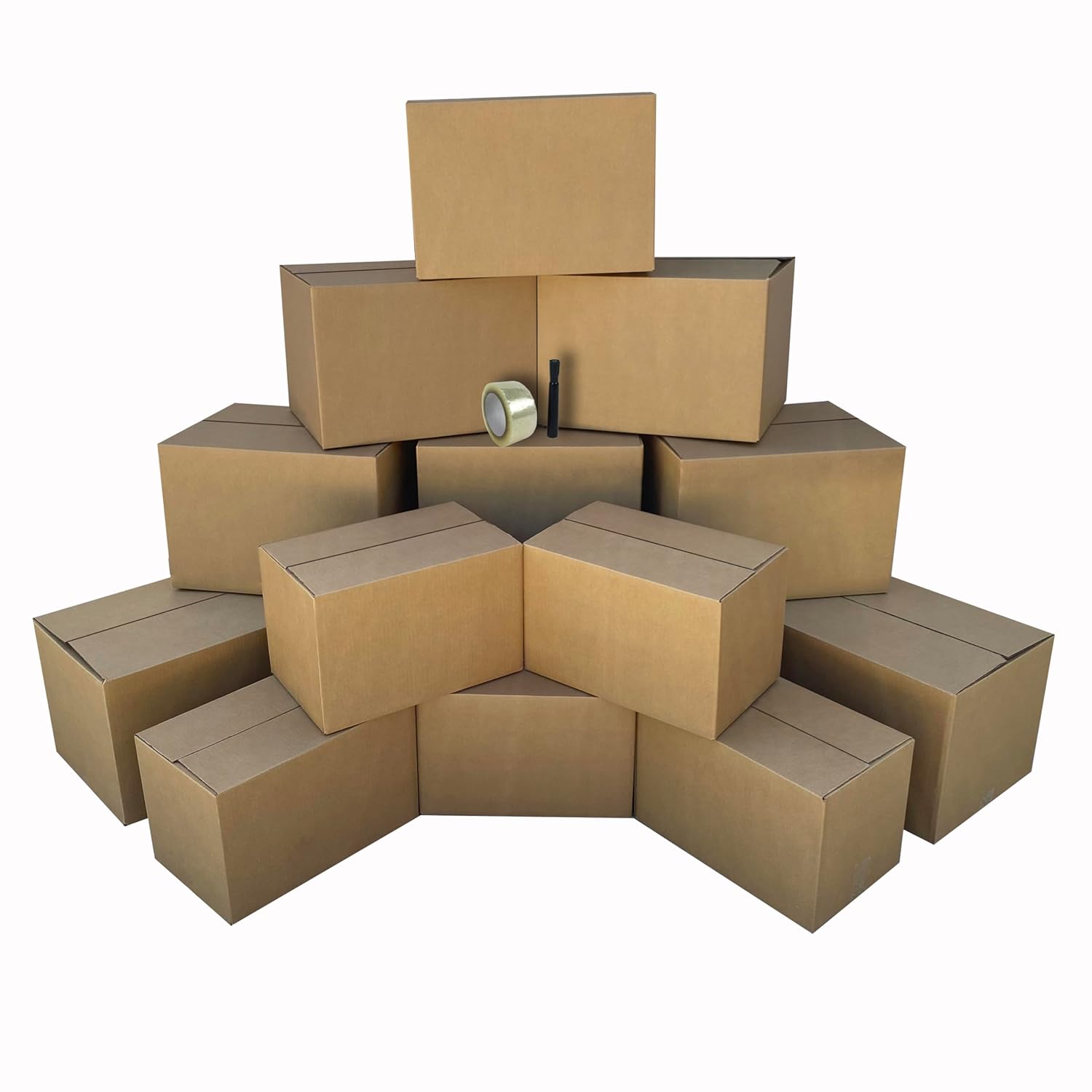 UBMOVE 1 Room Economy Moving Kit, 15 Boxes, Moving and Packing Supplies, Brown