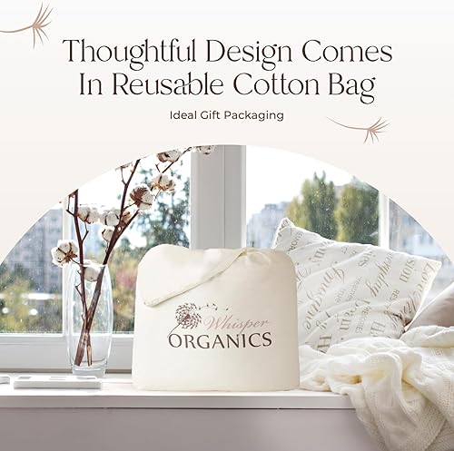 Miniatura 6 de Whisper Organics, Protector de colchón 100% impermeable, tejido texturizado piqué, transpirable, suave y duradero, funda de colchón matrimonial,