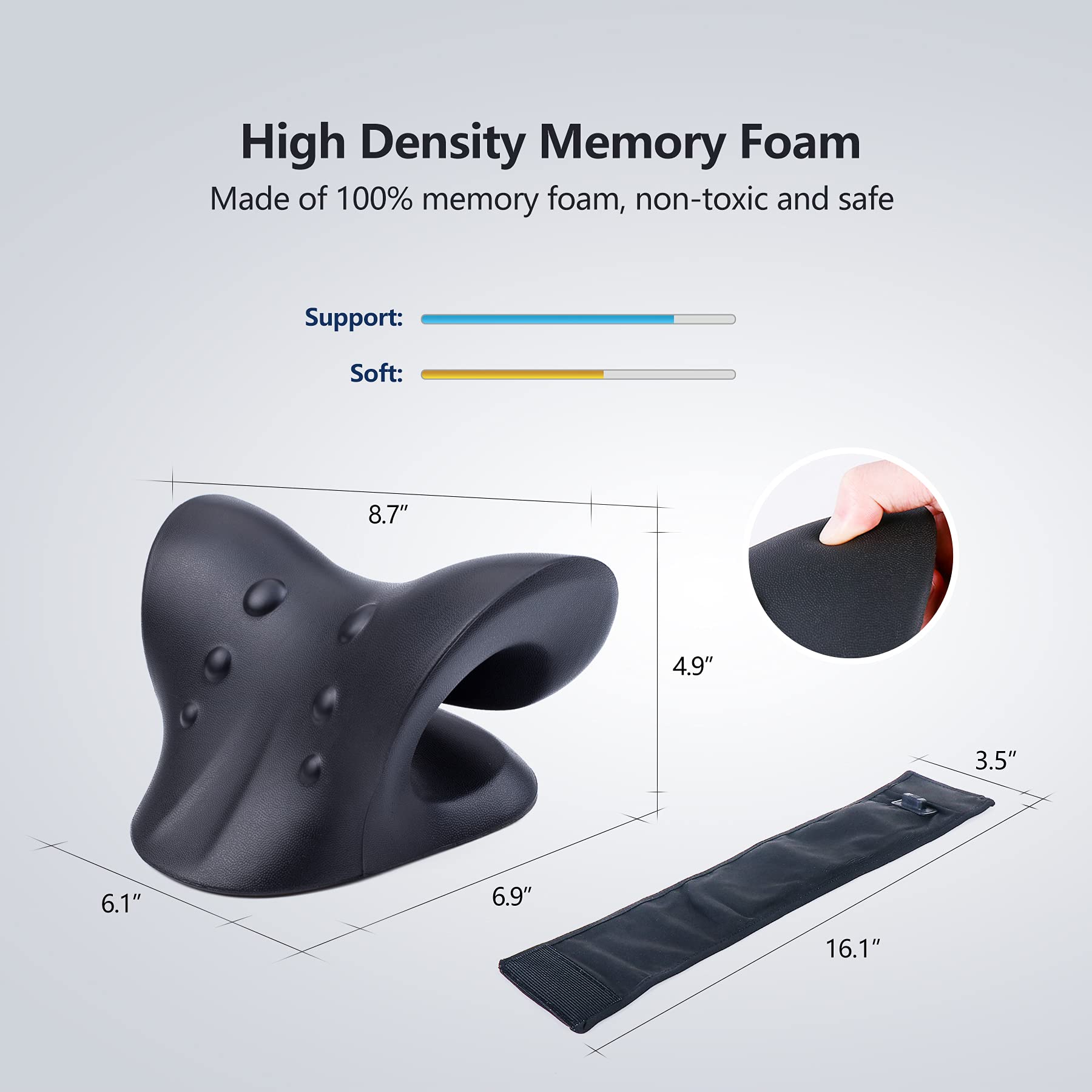 Neck Stretcher for Neck Pain Relief, Heated Cervical Traction Device