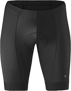 Radlerhose für mollige Herren, kurz und in Übergröße mit enger Passform und mit eingearbeitetem Sitzpolster. Auch als Innenhose geeignet.