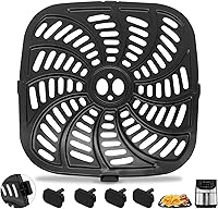 Vista 8 de Sartén para freidora de aire para freidora de aire Gourmia GAF716 GAF798 7QT AirFryer, antiadherente de 8.97 x 8.97 pulgadas, accesorios de repuesto