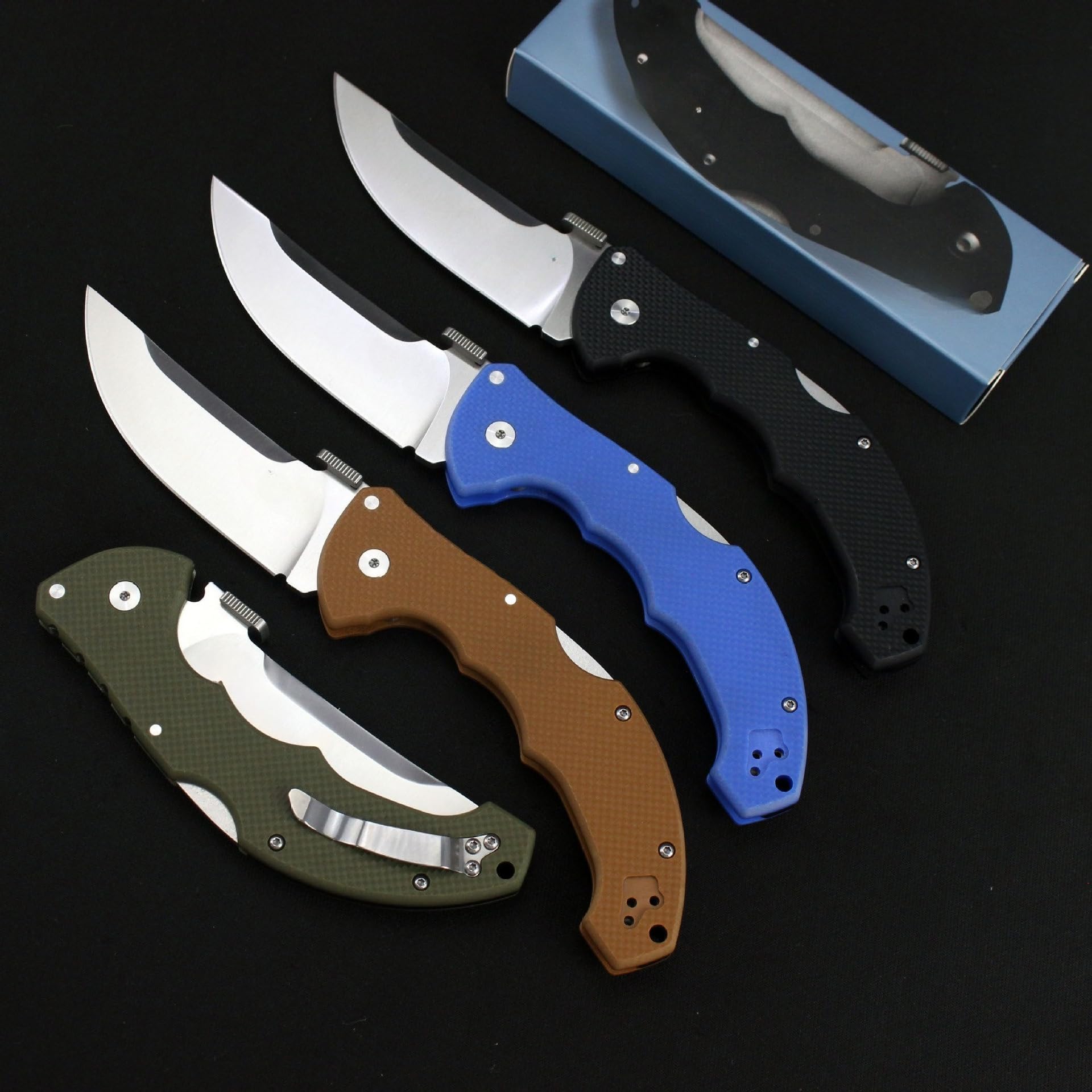 Generisch Klappmesser Edelstahl G10 Griff Kompakte Bauweise，Schwarz