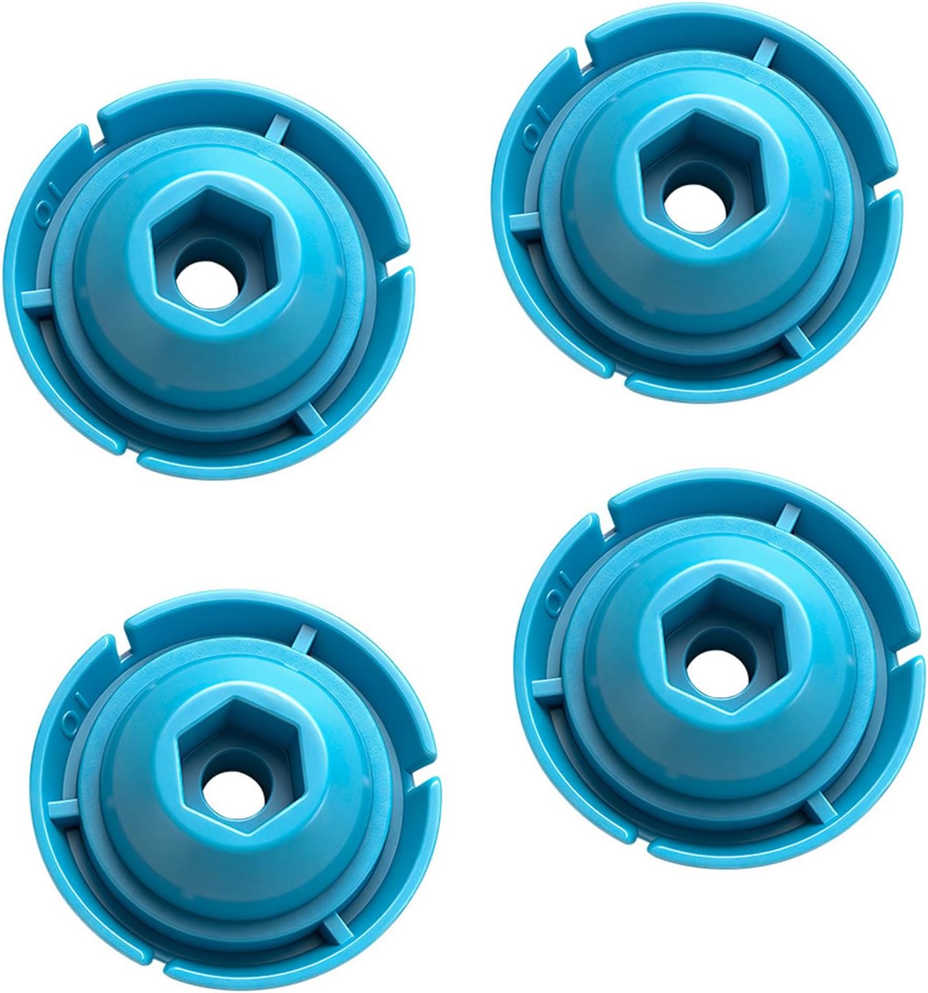 ABS Compact Adhesive Pusher Disc 4 Pack 50mm Push Head for Strong Push Fit 8mm and 14mm Opening Adhesive Pusher Discs