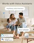 Philips Wi-Fi Smart Door Lock, Keyless Entry Door Lock with App Control,Fingerprint ID,Auto Unlock,Keypad Deadbolt with Wi-Fi Bridge Adaptor,Smart Locks for Front Door - Matte Black