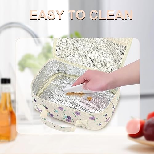 Miniatura 4 de Lonchera para niños y niñas, bolsa térmica con aislamiento, kit de bolsa de almuerzo reutilizable para viajes escolares