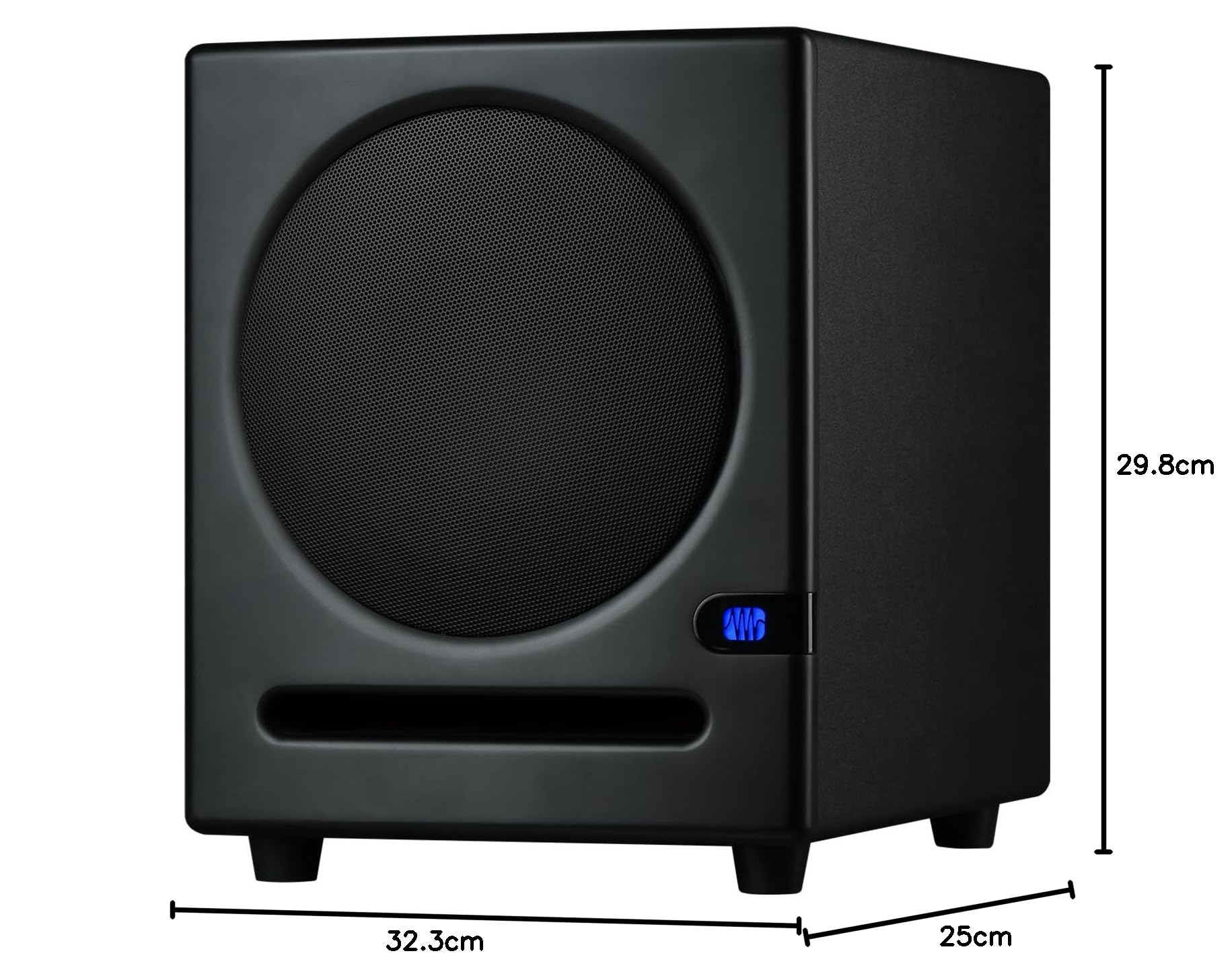 PreSonus Eris Sub 8BT Aktiver Studio-Subwoofer mit Bluetooth 8 Zoll + 2X keepdrum Klinkenkabel