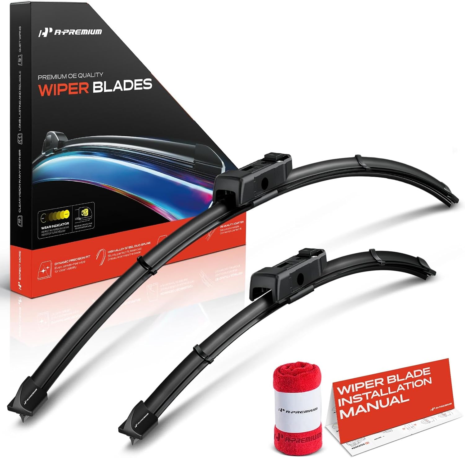 A-Premium 26" + 16" Windshield Wiper Blades Compatible with BMW