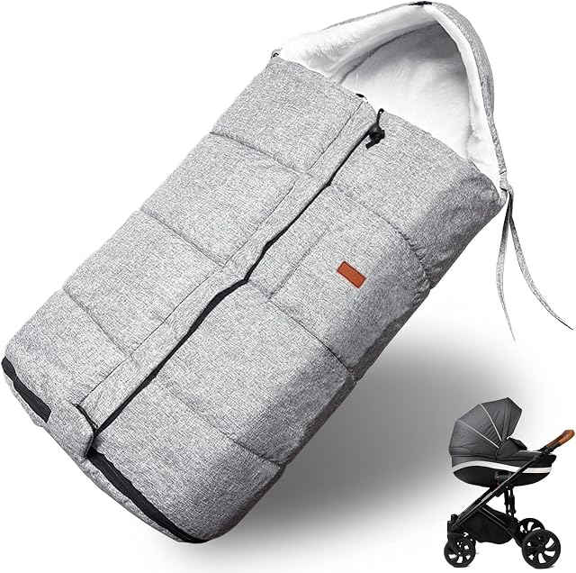 Baby Footmuff, Stroller Cosy Toes, Velvet Lining, Universal Warm and Waterproof in Winter Pushchair Fitting, Sleeping Bag for Baby Carriage Pushchairs Prams Buggys