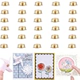 CYFUN DESIGN 30 Pcs Mini Metal Rotating Bearings for Card Making DIY Handmade Crafts Paper Cards Scrapbooking Crafting, 360°Rotation Charm Bearing Spinner Art Tool Nail Rings Jewelry Rotating Tools