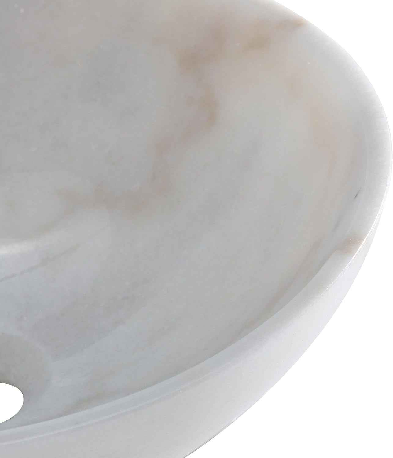 AA Warehousing BRIELLI Marble Vessel Sink in White/Off White/Grey