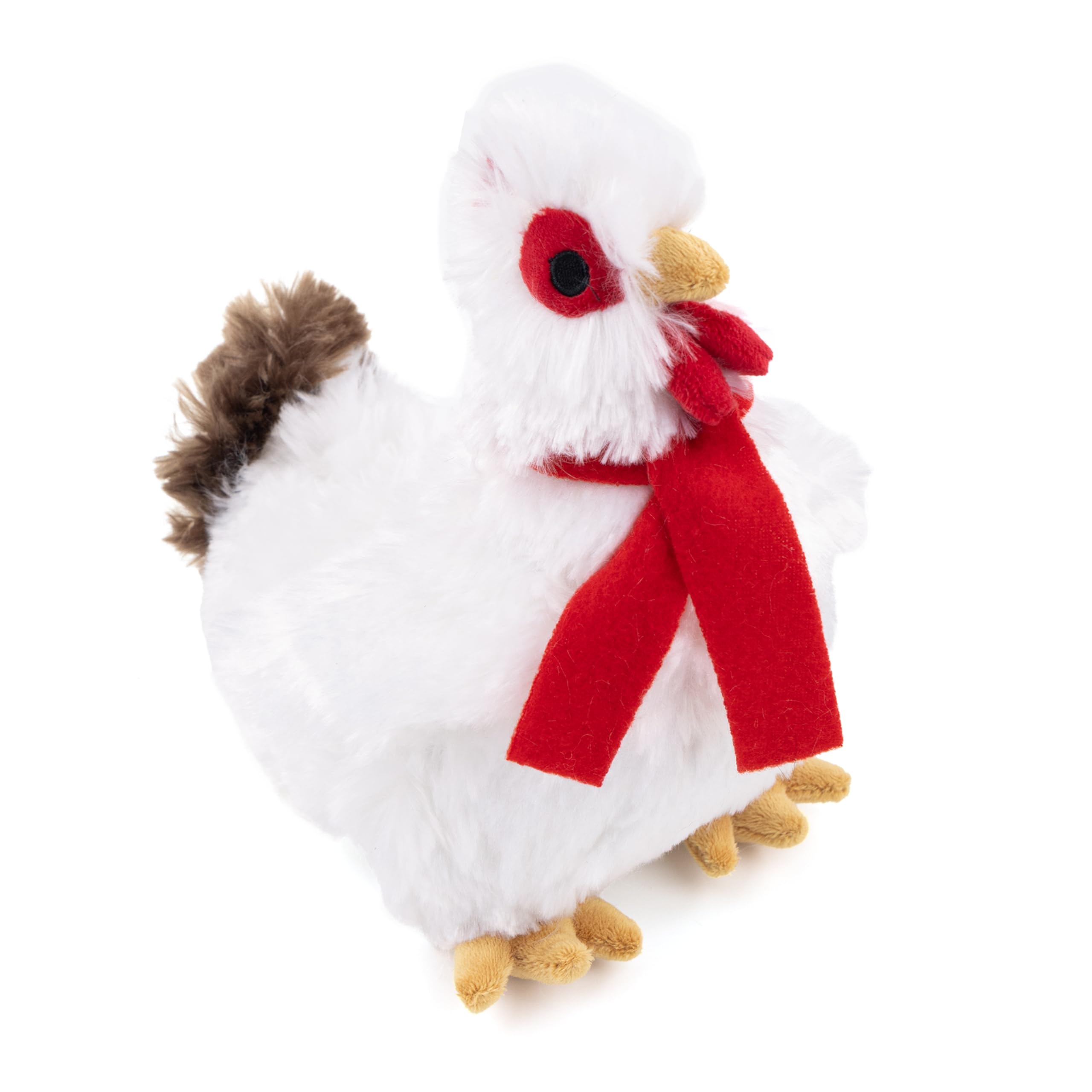 Fuzzl Plush Super Soft Cheeky Chicken - Snow White Dog Toy & Comforter β Cuddly Plush with Squeaker, Gentle Dog Toy for Puppies & Small to Medium Dogs