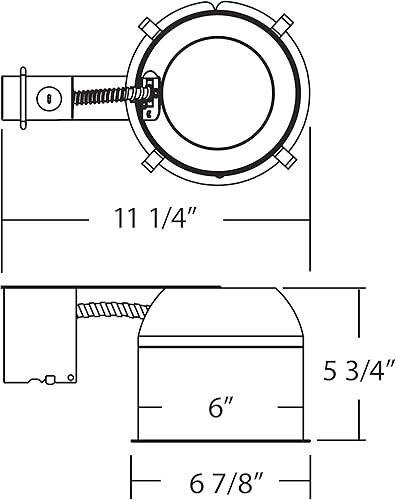 Miniatura 3 de NICOR Lighting 17014AR - Carcasa de remodelación empotrable hermética de 6 pulgadas, E27E27, clasificación IC, neutro, paquete de 2, 1 unidad