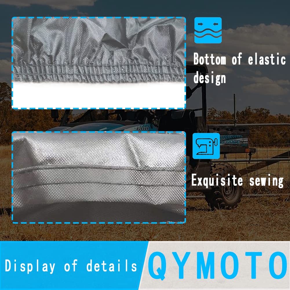 QYMOTO 2-3 Seater UTV Cover 420D Heavy Duty All Weather Storage Cover Fits for CFMOTO Cover Uforce Zforce 500 600 800 950 1000 Windproof Rainproof
