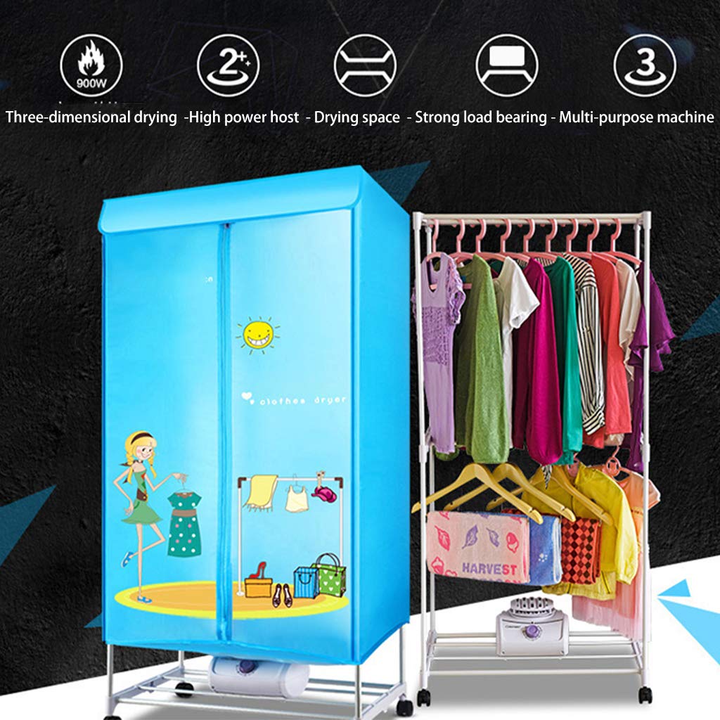 Sèche-Linge Portable, sèche-Linge électrique 900 W Grande capacité 10 kg, étendoir à Linge à économie d'énergie