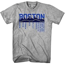 Chowdaheadz Boston Skyline Run Route T-Shirt - Unisex Vintage Tee Soft Cotton Blend