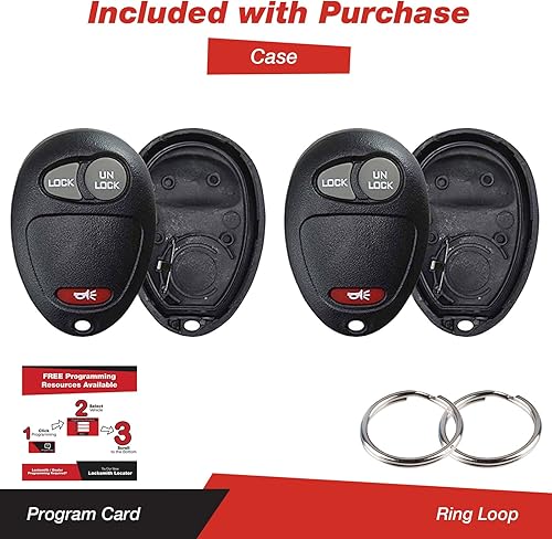 Miniatura 2 de KeylessOption Just The Case L2C0007T - Carcasa para llavero remoto de entrada sin llave (paquete de 2)