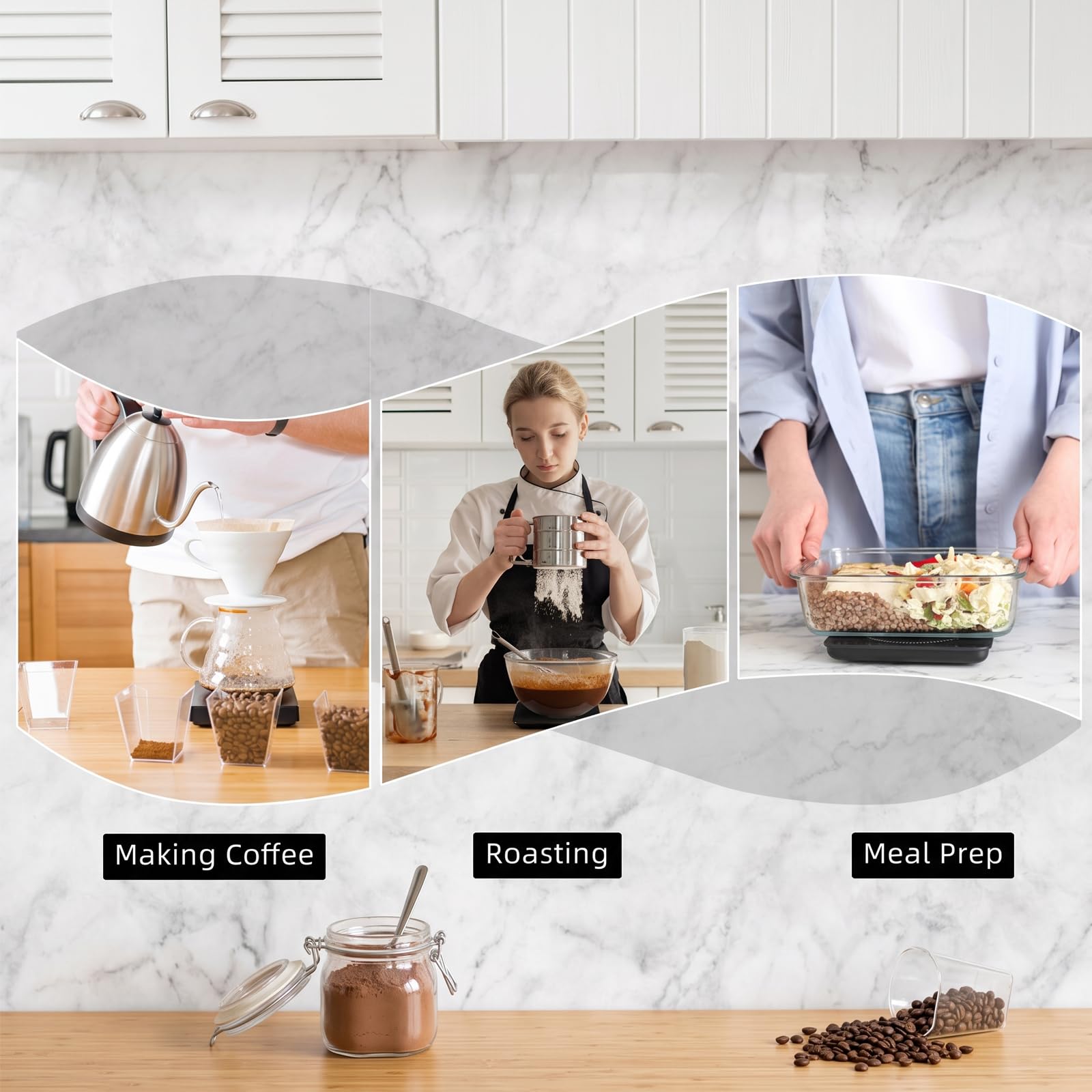 Mini Balance à Café Rechargeable Avec Minuteur 3kg 0,1g Électronique