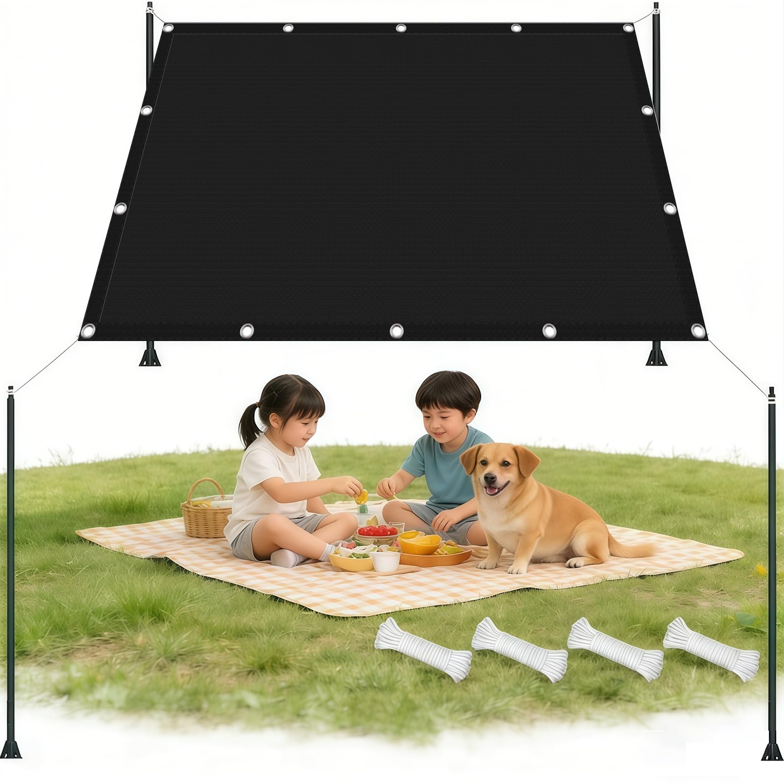 Voile ombrage anti-98% UV et pluie pour résoudre les problèmes de chaleur sur le patio