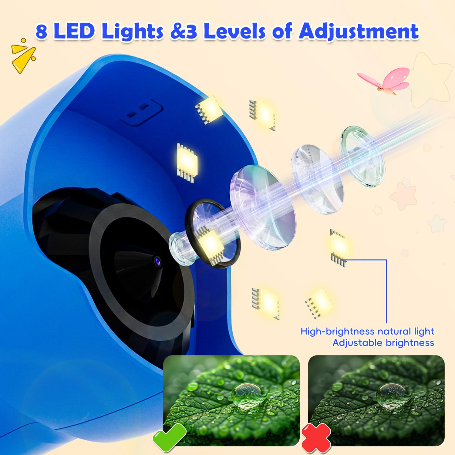 Microscopio para Niños, Ahalfcit Microscopio Digital con Pantalla HD IPS 2.4", 1000X Microscopio Niños Portátil, Juguete Exploración Natural, Regalo Stem para Niños 3-12 Años (Azul)