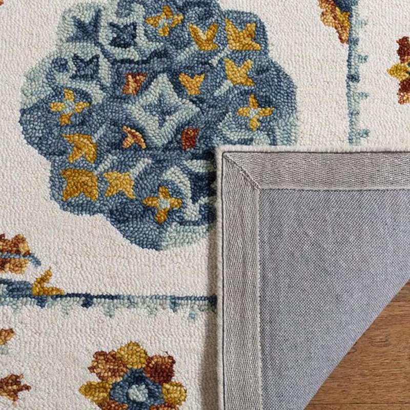 Image of Embossed Handmade Woollen Thick Geometrical Carpet is a Stylish and Practical Addition to Any Living Room 12X15 Size Carpet