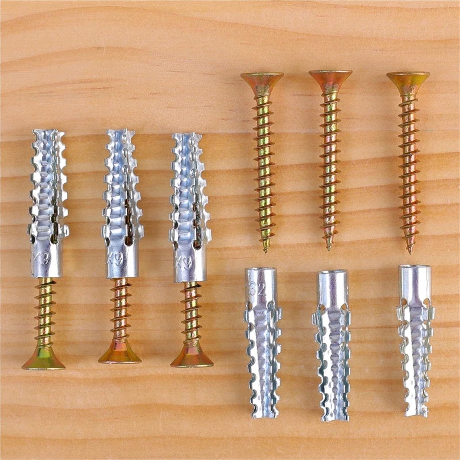 Pernos De Expansión 10/50 juegos de tubo expansión Metal espinoso dentado, anclaje pared acero, tornillo autorroscante, sujetadores hormigón(03,50PCS)