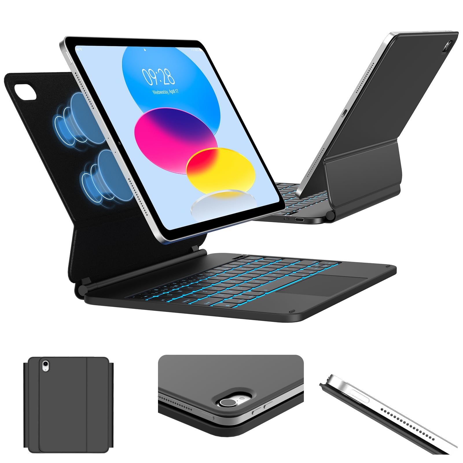 Magic Keyboard Case for iPad A16 11" 11th Gen(2025)/10th Gen 10.9"(2022)