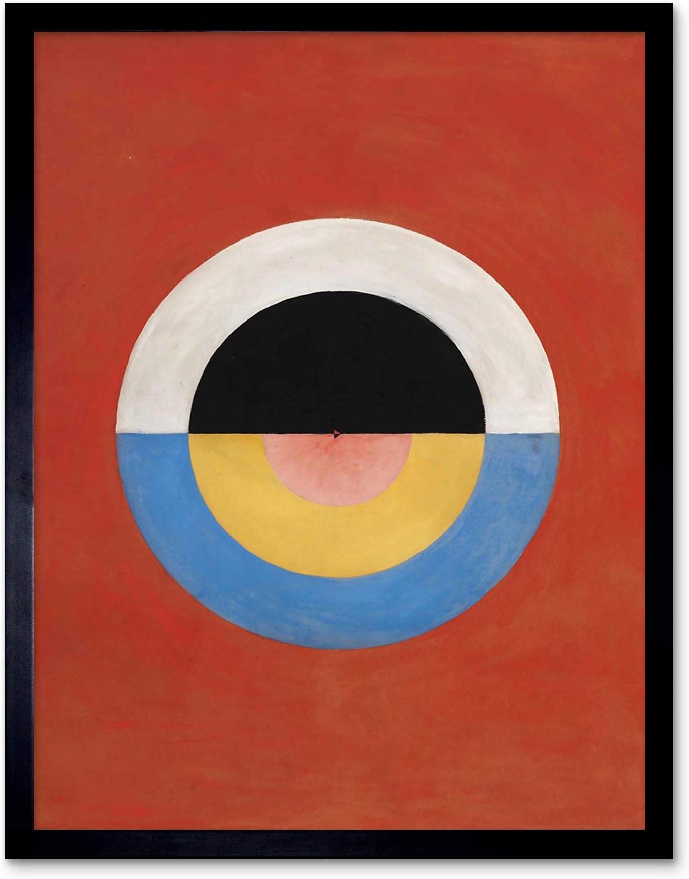 Wee Blue Coo Hilma Af Klint Svanen Abstract Circles Painting Art Print Framed Poster Wall Decor 12x16 inch